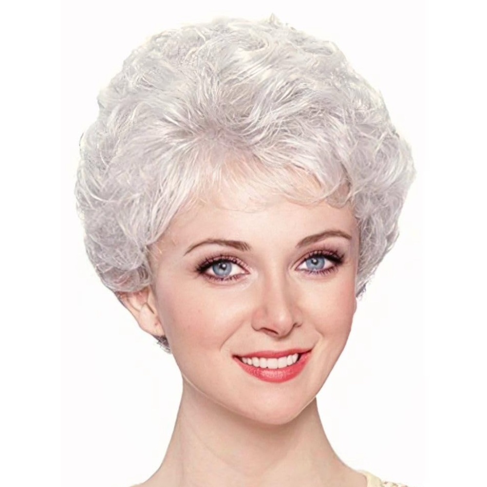 Elegant White Loose Wave Wig